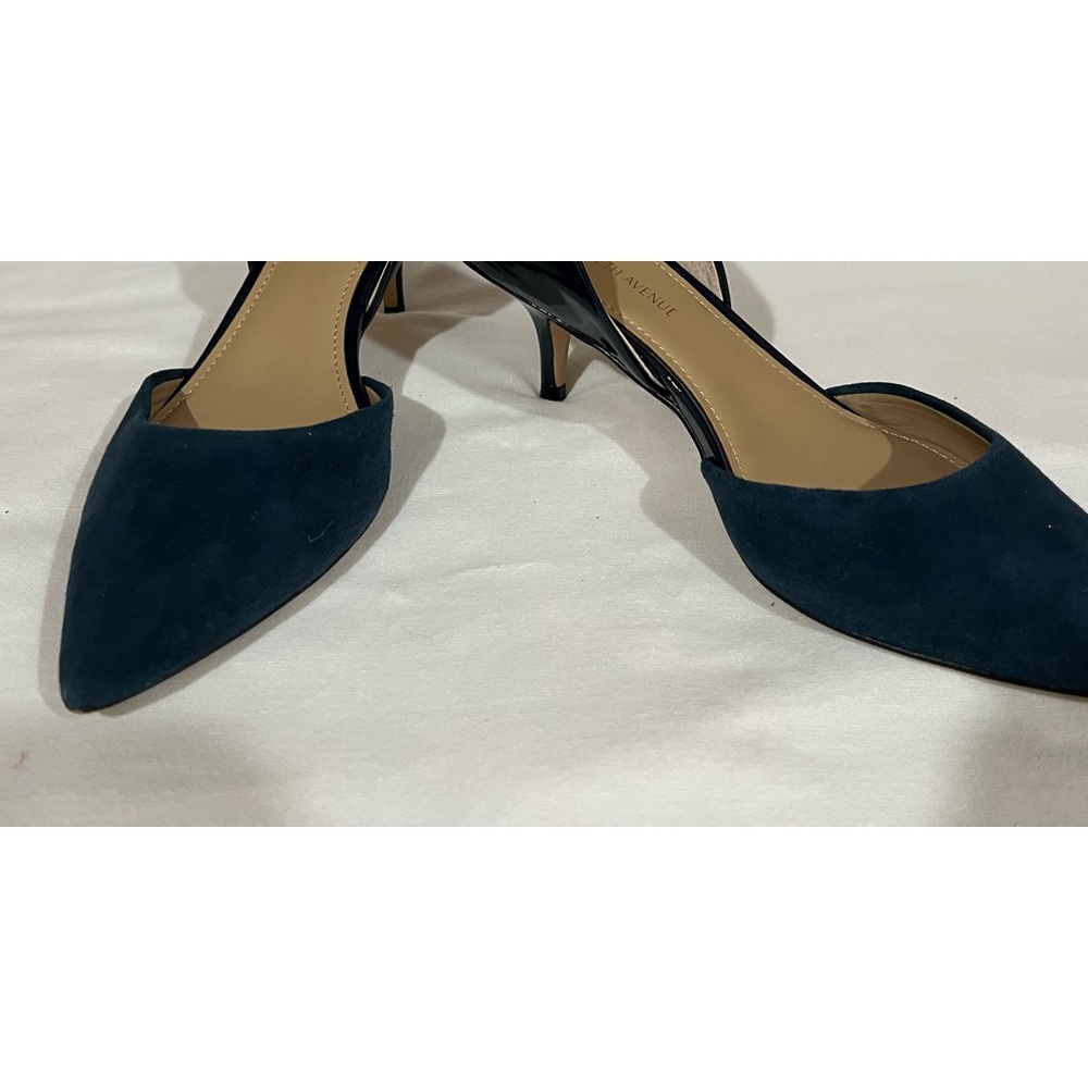 Saks Dark Blue Kitten Heels
